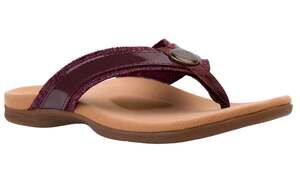 Spenco Women's Sutton Flip Classic Size 5.5 WIDE Red Wine Sassafras NIB
